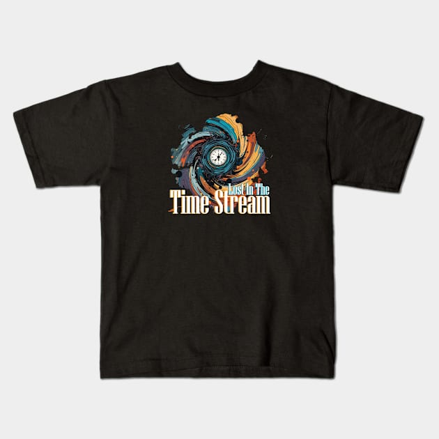 Lost in the Time Stream Kids T-Shirt by Pixy Official